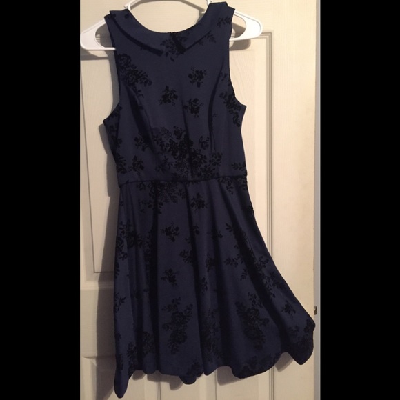 Lauren Conrad 🌹 dress velour Raised appliqué. - Picture 7 of 8